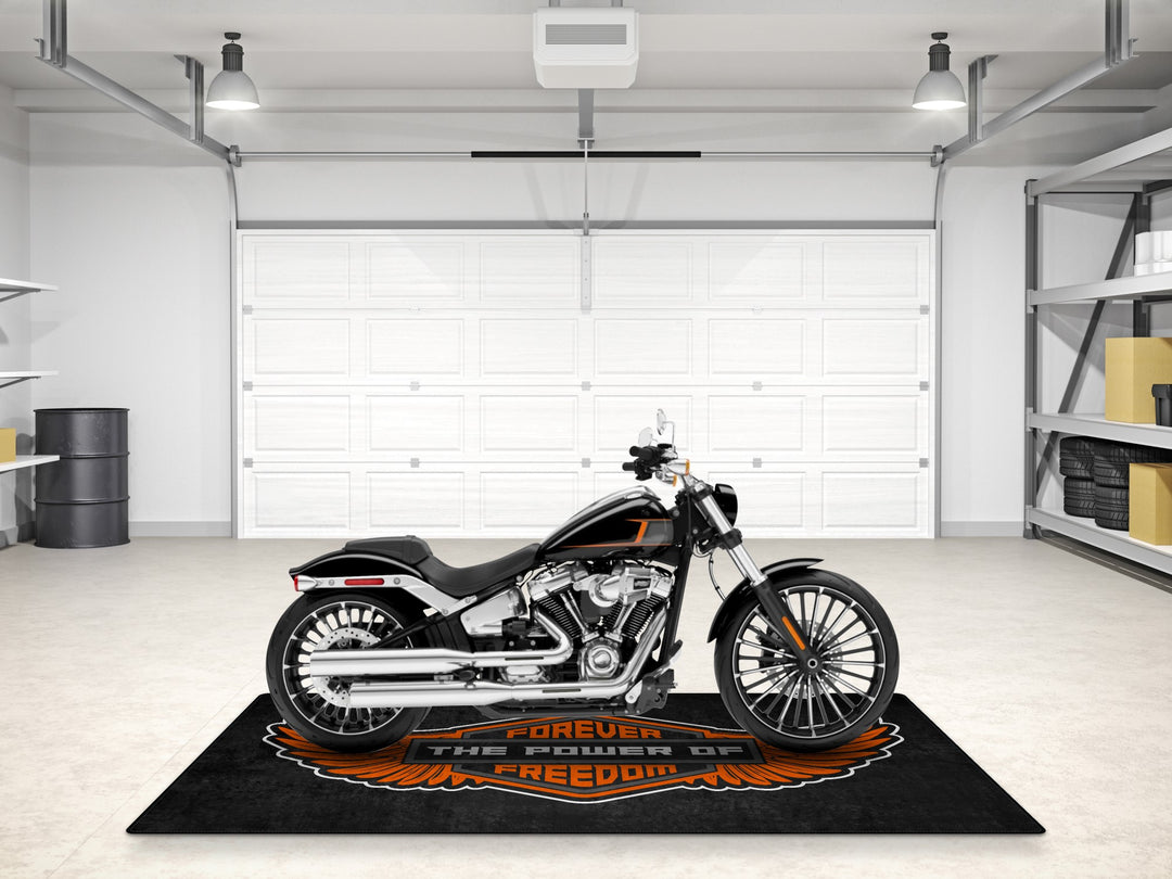 Designed Pit Mat for Harley Davidson Motorcycle (Wings - Forever The Power  of Freedom) - MM7102